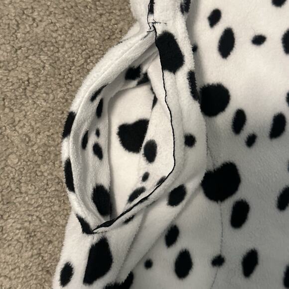 Nick & Nora Footed Footie Pajama PJ’s Fleece One Piece M Jumpsuit Dalmatian Dog - Picture 4 of 10